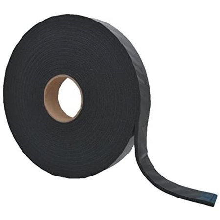 TOTALTOOLS 0.25 x 1.5 in. x 30 ft Cap Tape Black with Mylar TO2621921